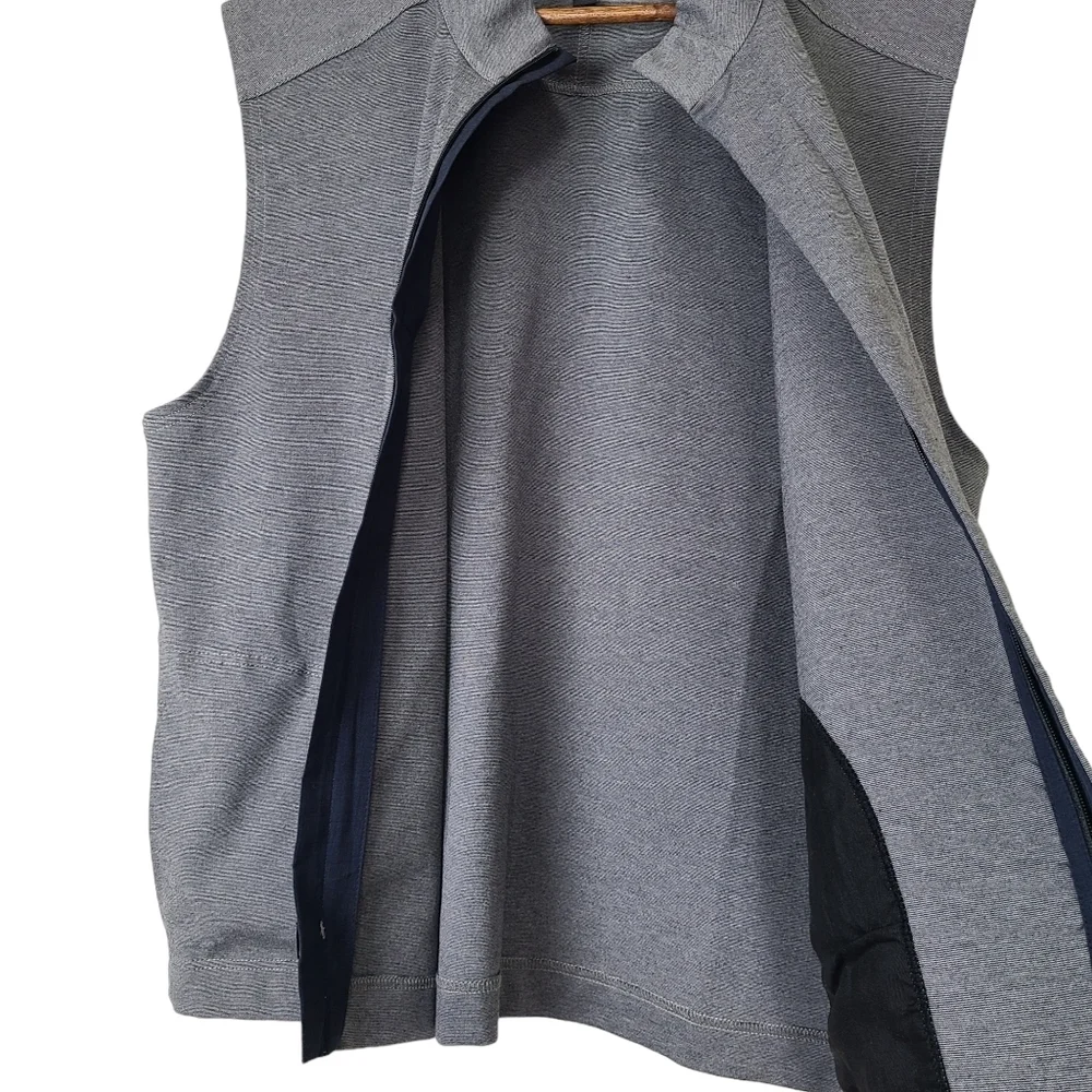 Doc & Amelia by Cintas Men's Vest Heather Gray Full Zipper Front Size Large